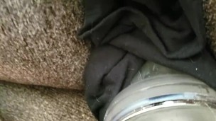 Fucking The Fleshlight on the couch Loud Moaning ORGASM 