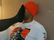 Sadistic sister inlaw dominates foot slave in pantyhose for her pleasure  9/16