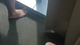 Snuck up on Hung teen BF Jacking Off in Hotel
