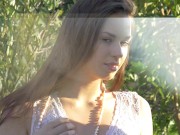 Two young & hot college lesbians outdoors running wild and love each other 3/16