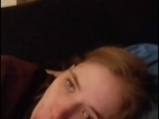 Luxuriant blowjob and foreskin job while watching Chernobyl 