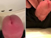 Cumming and pissing in the sink 4K HDR