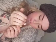Pretty blonde smokes for you! 