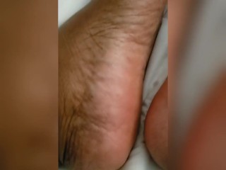 Close up soft sole tease