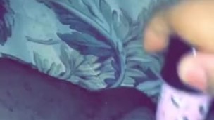 Ebony wet pussy masturbation while home alone