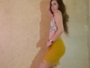 Striptease & dance to Mi Gente. Skirt/crop top to nude. 3/16