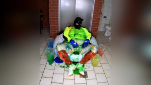 Soccer Gunge Pup making a (colourful) mess (w/ happy ending)