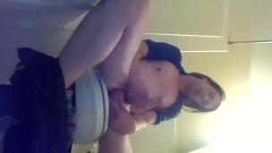 Sitting on My Toilet: Frothy Cumshots, Cum-Eating and Cum-Play
