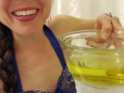 Pissing In A Bowl Wearing Red Heels and Lingerie From My Amazon Wish List! 13/16