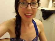 Pissing In A Bowl Wearing Red Heels and Lingerie From My Amazon Wish List! 2/16