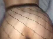 Bubble butt teen covered in cum and fucked by black cock 