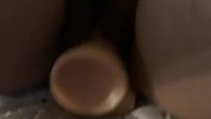 young riding dildo loud big clit