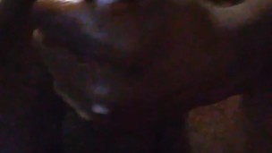 Stroking black wood