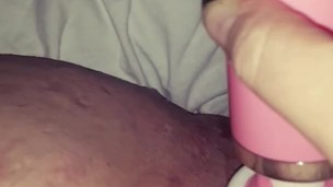 Trying to be quiet so no one hears while orgasming