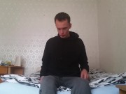 Skinny lanky male teen strokes juicy big cock 1/16