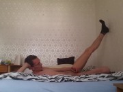 Skinny lanky male teen strokes juicy big cock 11/16