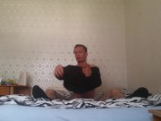 Skinny lanky male teen strokes juicy big cock 5/16