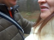 милфы гуляют в осеннем лесу, красивый минет, сперма в рот - Screenshot 3 of 16 - Forest Blowjob