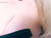 Master, I was naughty! Carlycurvy plays and talks dirty in collar and leash 13/16