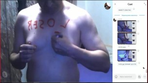 trailer of loser fag humiliation on skype webcam