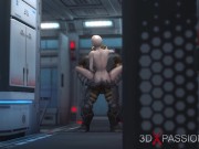 Sci-fi. Alien monster fucks agirl in the Mars base camp