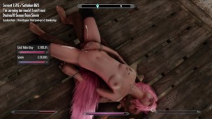 Skyrim: Neko girl fucking for money at her local brothel