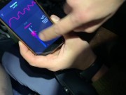 PUBLIC MASTURBATION WITH LOVENSE (LUSH) PART 7 my orgasm on the plane 9/16