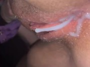 Dripping loads of husbands and others loads cum so hard after being full 10/16
