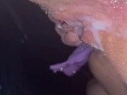 Dripping loads of husbands and others loads cum so hard after being full 13/16