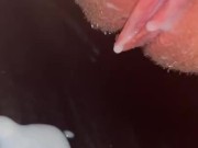 Dripping loads of husbands and others loads cum so hard after being full 15/16