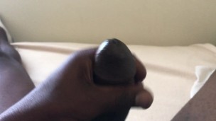 Stroking thick BBC Chocolate Pole