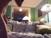 CastedinSilicone HUGE Purple Dildo Anal Play 4/16