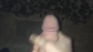 Teen plays with huge cock