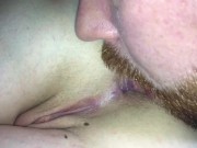 Close up perfect view of husband asslicking hot wifes sweet tasting asshole