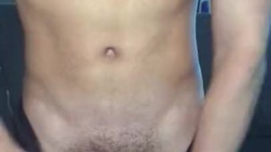 Young Amateur college boy jerks off for first time on camera