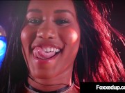 Young Black Jenna Foxx Face Fucks A Cock & Eats That Cum! 2/16