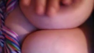 Playing with my big nipples