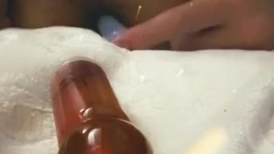 Sexy Blonde Teen Trap Fucks Anal With Dildo in Lingerie
