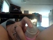 New toy, vibrates inside and on clit