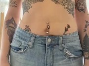 Teen girl peeing pants
