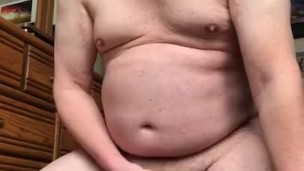 Stripping Nude and Cumming
