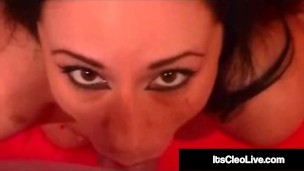 Hot Webcam Wonder Its Cleo Takes A Fat Wad Of Cum!