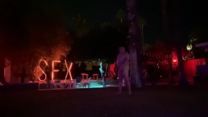 Walking naked in the resort