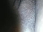 Latina covers dick in her cum