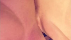 Cumslut fucks pussy hard.