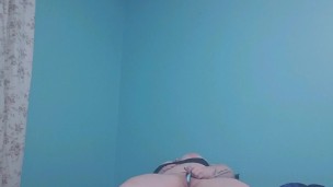 Big and Busty girl masturbates with bullet vibrator 
