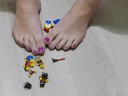 footfetish trambling lego people