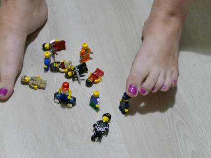 footfetish trambling lego people