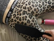 good girl cums hard from being spanked || loud, intense, trembling orgasm