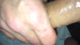 Close up my fat cock shining for you